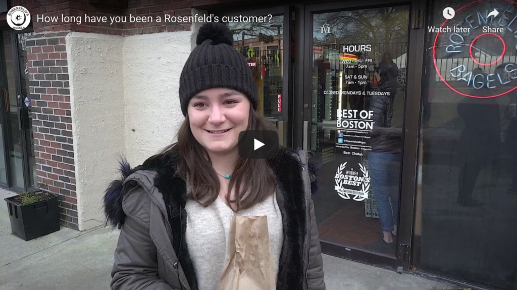 How long have you been coming to Rosenfeld’s for bagels?